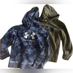 Under Armour Kids Blue and Green Hoodies